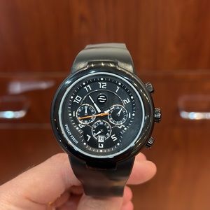 PHILIP STEIN Black Active 45mm Chronograph Men's Watch serial number 32tf000378